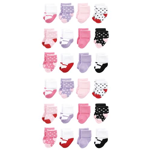 Luvable Friends Unisex Baby Cotton Rich Baby Terry Socks 24-Pack