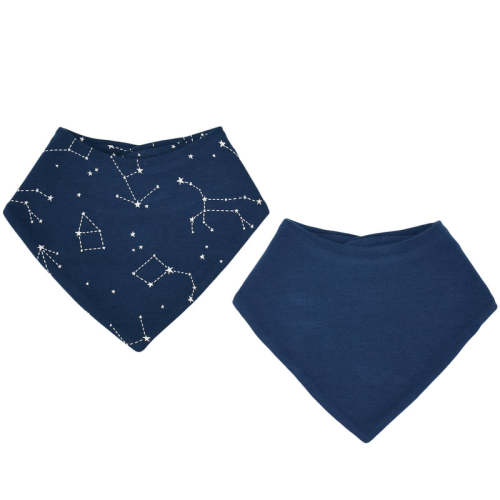 Bandana Bib Set, Merino Wool & Organic Cotton, Set of 2, Night Sky™ Default Title
