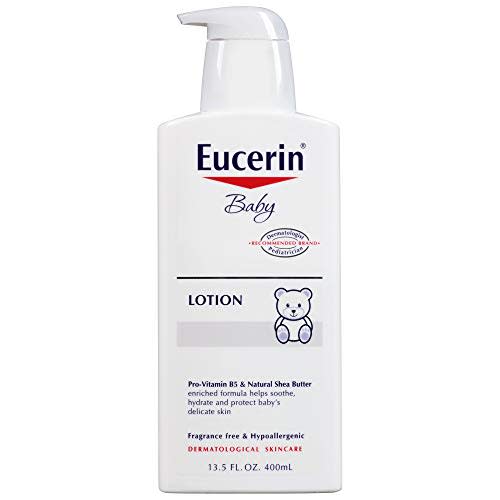 Eucerin Baby Body Lotion, Fragrance Free Baby Lotion, 13.5 Fl Oz Pump Bottle