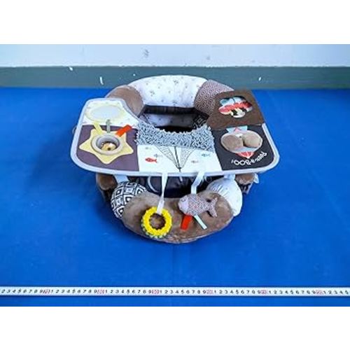 Lovvie & Joy 2-in-1 Tummy Time Mat & Seated Support Pillow,Baby Tummy Time Pillow Support for Newborns and Older Babies,with Detachable Support Pillow and Toys Bear