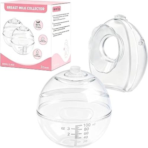 YOHKOH Breast Milk Collector, Soft Silicone Breast Shells (3.4oz, 2PCS)