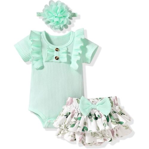 Aalizzwell Newborn Infant Baby Girls Summer Outfit