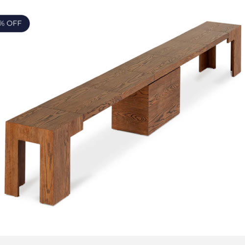 Transformer Table Bench - American Walnut