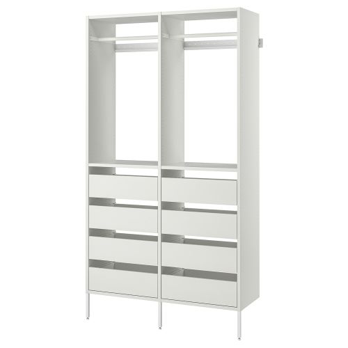 AURDAL Wardrobe combination - white 49 1/4x15 3/4x87 "
