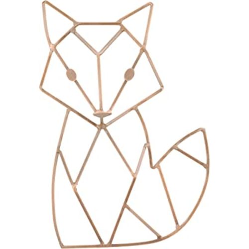 NoJo Fox Shaped Wire Nursery Wall Décor, Copper Finish