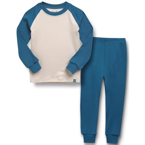 VAENAIT 6M-12Y Toddler Toddler Kids Toddler Girls Boys Soft Comfy Modal Tencel Solid Raglan Sleepwear Pajamas Pjs 2pcs Set