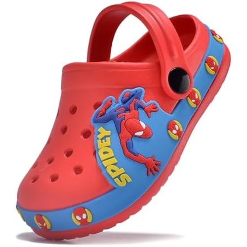 RIPROUCBILE Kids Boys Cartoon Clogs Slippers Cute Toddlers Slip On Boys and Girls Lightweight Beach Pool Sandals