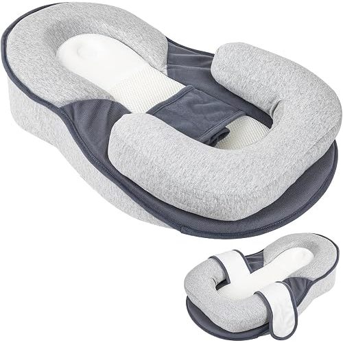 Baby Feeding Pillow, Anti Overflow Feeding Pillow for Reducing Spit-Up, Safety Nursing Pillow, Baby Lounger Reflux Wedge Breastfeeding