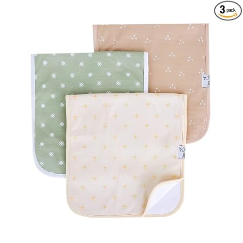 Copper Pearl Premium Baby Burp Cloths - 3-Pack Large Cotton Burp Cloths, Extra Soft Spit Up Rags with 3 Absorbent Layers, Perfect for Baby Boy and Baby Girl Gifts (21" x 10" Size, Santa Fe Set)