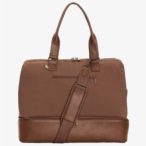 BÉIS 'The Weekender' in Maple - Brown Weekend Bag & Overnight Travel Bag