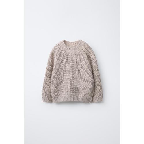 CHUNKY KNIT JUMPER WITH WOOL - Ecru | ZARA United States