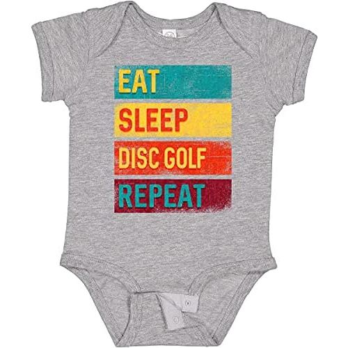 inktastic Disc Golfer Eat Sleep Disc Golf Repeat Baby Bodysuit