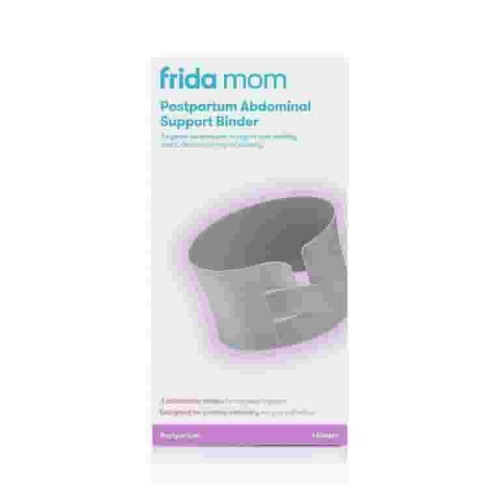 Frida Mom Postpartum Pregnancy Support Belt, Adjustable Abdominal Binder, Grey