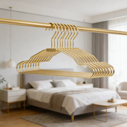 Wrought Studio™ Sturdy Aluminum Baby Hangers, 20 Pack Space-Saving Children's Clothes Hangers With Shoulder Slots, Rust-Proof Metal Hangers For Wardrobe Organization | Wayfair