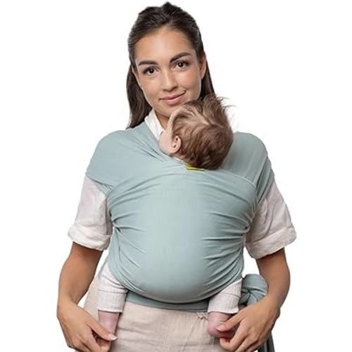 Boba Baby Wrap Carrier - Original Baby Carrier Wrap Sling for Newborns - Baby Wearing Essentials - Newborn Wrap Swaddle Holder, Newborn to Toddler Infant Sling (Serenity Sea Mist)