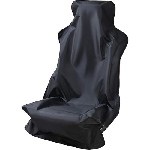 Magca Car Seat Cover Protector, Waterproof, Front Seat Cover for Universal Car Seat, Black, Pack of 1