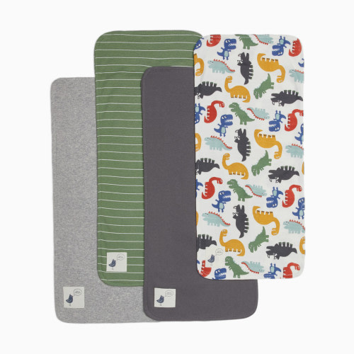 Small Story Burp Cloth (4 Pack) - Dinos Multi