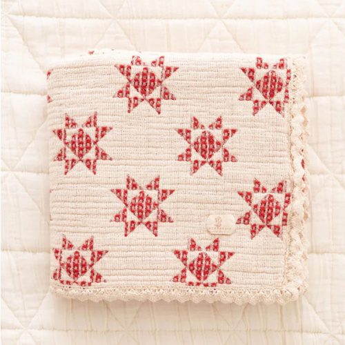 Ruby Star Patchwork Quilt