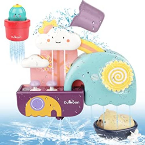 GILOBABY Baby Bath Toys, Bathtub Toys for Toddlers, Water Toys for Kids with Shower and Floating Squirting Toys, Baby Bath Tub Toys Set, Birthday Gifts for Boys Girls Ages 6+ Months