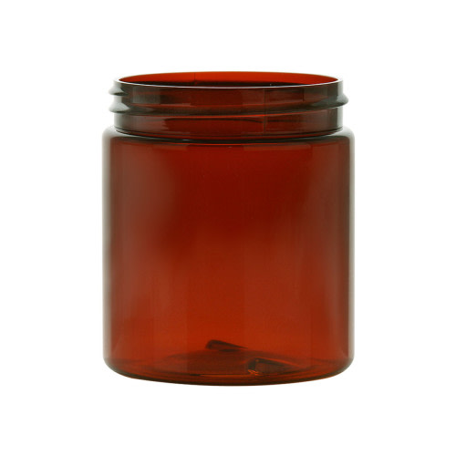 8 oz Amber PET Straight Sided Jar 70-400