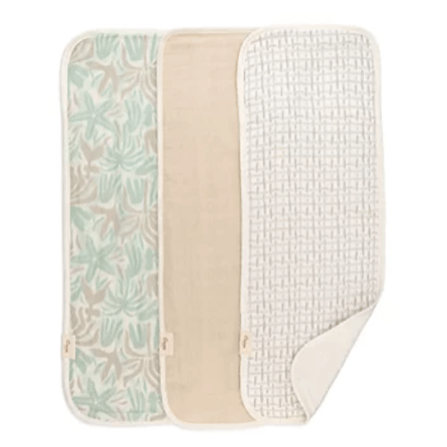Cove Beach Life Baby Burp Cloths, 3 Pack