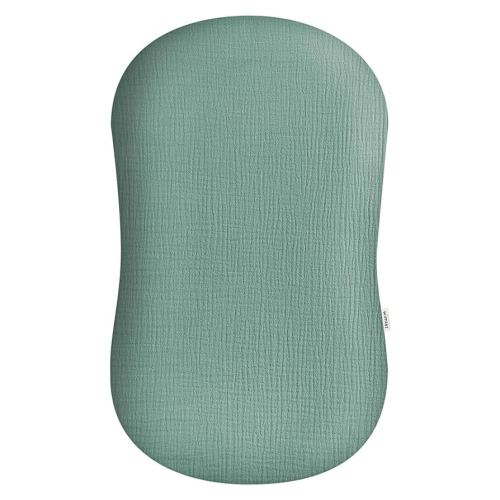 Muslin Baby Lounger Cover, Newborn Lounger Cover, Soft Cotton Breathable Lounger Pillow for Boys Girls Infant, Cover Only (Roman Green)
