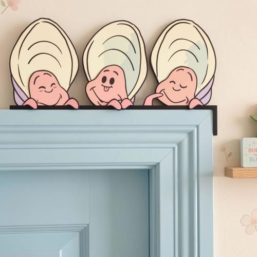 Cute Peekaboo Baby Oyster Door Corner Sign, Disney Alice In Wonderland Door Corner Sign, Disney Home Decoration, Disney Kid Room Decor