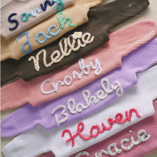 Personalized Hand embroidered Name Baby Sweater,Custome Knit Sweater,Pink Baby Girls Sweater With Name,Birthday Gift For Baby Girls Boy