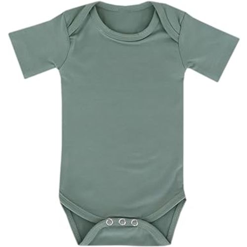 Copper Pearl Short Sleeve Bodysuit Baby: Ultra Soft Bodysuits for Newborns, Boys, Girls, and Infants - Stylish, Comfortable, Overlap Shoulders, Premium Knit Fabric - Briar, 3-6 Months