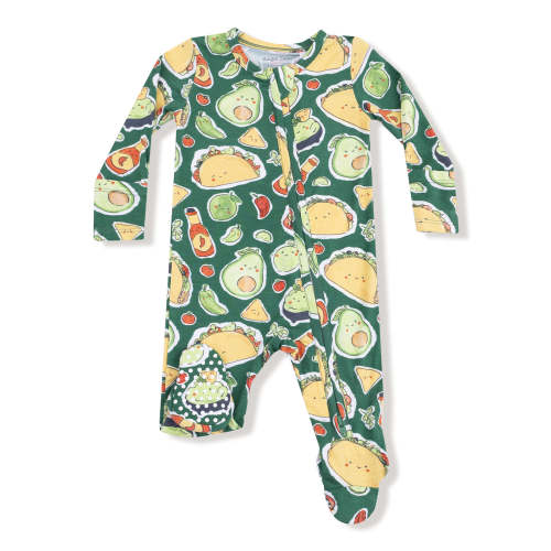 2-Way Zip Footie, Happy Tacos