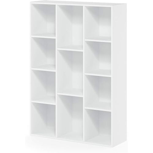 Furinno Luder Bookcase / Book / Storage , 11-Cube, White