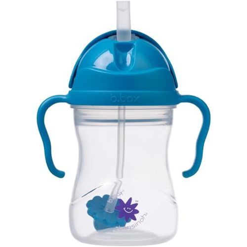 Lansinoh b.box Weighted Straw Sippy Cup, Cobalt, 8 Ounce