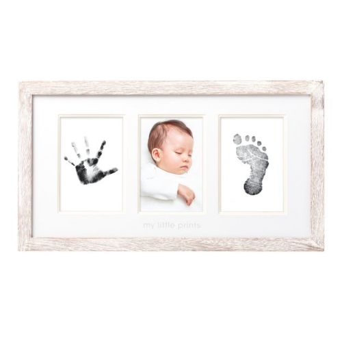 Pearhead Babyprints Photo Frame And Clean Touch Ink Pad, Distressed