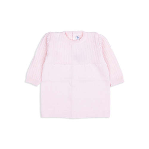 Ella Long-Sleeve Merino Wool Rose Knit Dress