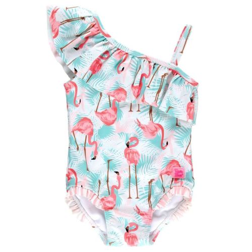 RuffleButts Girls One Shoulder Ruffle One Piece
