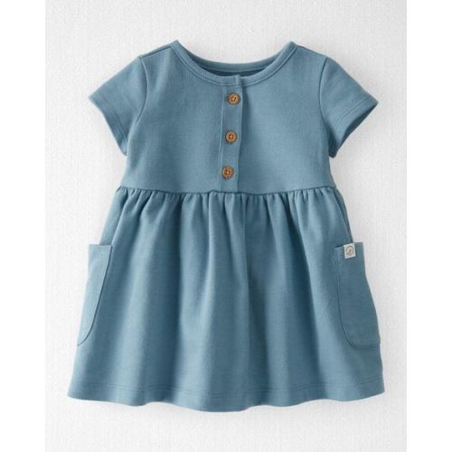 Baby Organic Cotton Pocket Dress in Cottage Blue
 - Little Planet | Carter's