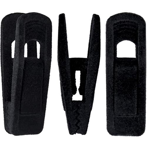 Hanger Clips for Velvet Hangers, 20 Pack Velvet Hangers Clips, Strong Hanger Clips Perfect for Pants Hangers (Black)