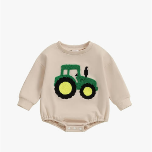 VISGOGO Newborn Infant Baby Boy Girls Oversized Romper Little Dude Sweater Onesie Coming Home Outfit Neutral Clothes