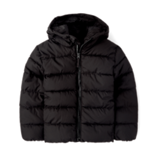 Boys Long Sleeve Hooded Puffer Jacket - BLACK | The Children's Place