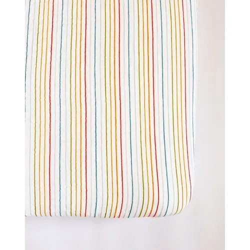 Rainbow Stripe Crib Sheet