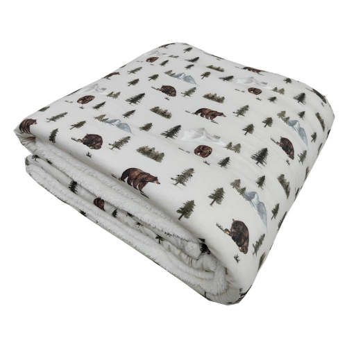 Bear Trail Fuzzy Bamboo Blanket