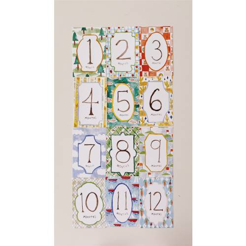 Rustic Painted Baby Milestone Marker Cards