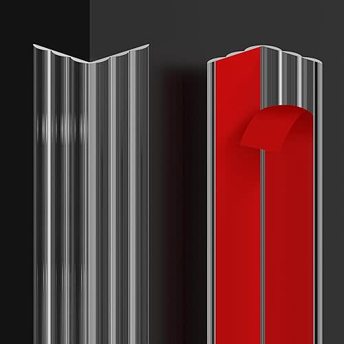 Wall Corner Protector Clear, Soft Self Adhesive Wall Corner Guard for Furniture Corner, Door, Tables & Easy to Install Wall Corner Shield，1.18INx5FT