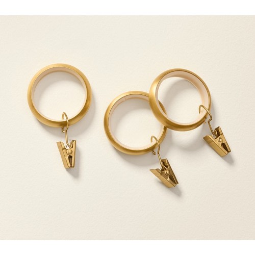 Quiet Glide Curtain Clip Rings - Set of 10