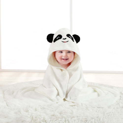 Baby Bath Towel, Absorbent Hooded Towel for Baby Puppy, Animal Hooded Washcloth 31.5 x 31.5'',Panda