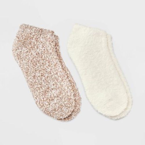 Women's Marled 2pk Cozy Low Cut Socks - Auden™ 4-10
