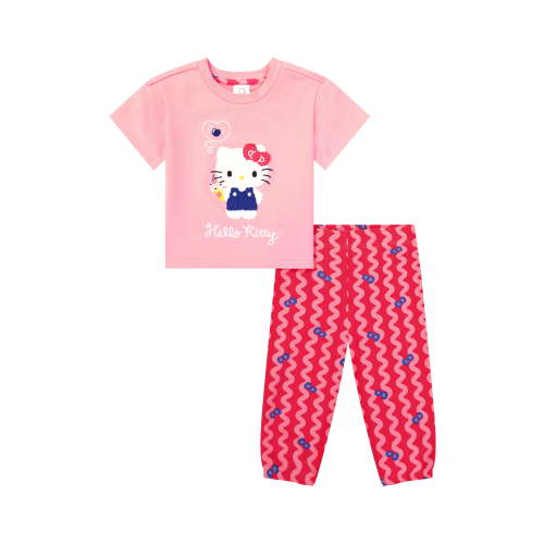 Hello Kitty Baby Girl Viscose French Terry Pant Set, Sizes 0-24 Months