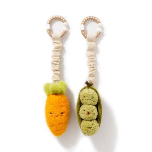 2 Pack Mini Market Stroller Toys - Carrot & Green Peas