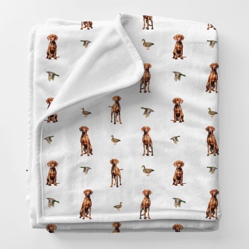 Vizsla Baby Blanket, Hungarian Vizsla Dog Blanket, Duck Hunting Nursery Bedding, Hospital Blanket Woodland Baby Boy Blanket For Baby Shower