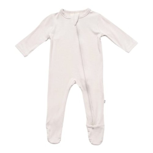 Zippered Footie in Oat, 0-3 Months